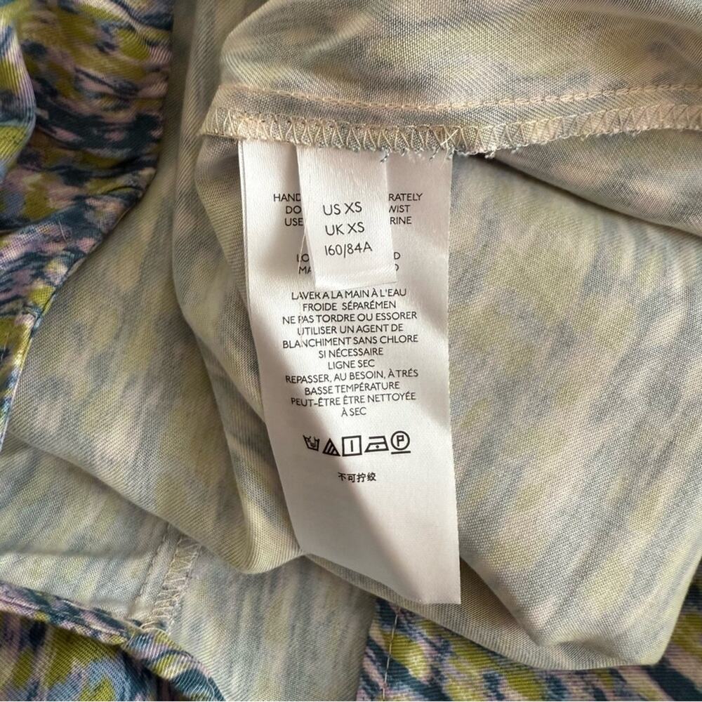 Pilcro Tisha Surplice Anthropologie Women's Blue Blouse Size XS - Picture 5 of 6